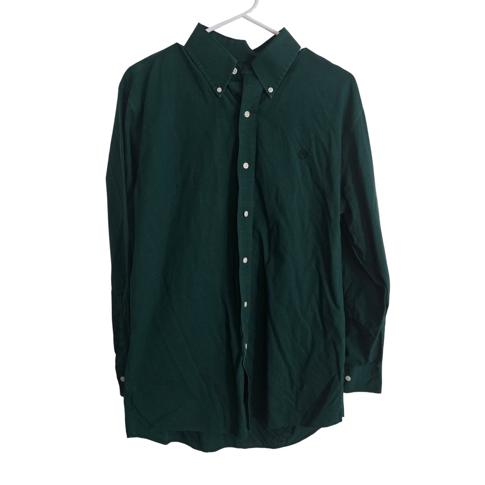 Lauren Ralph Lauren Slim Fit Non Iron Green Button Shirt Mens 16 34/35